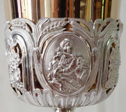 French antique solid silver Baroque Chapel Set